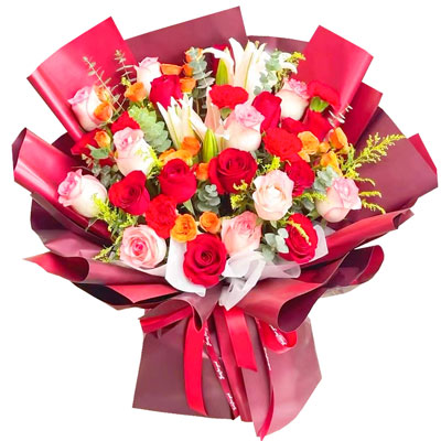 南平22朵玫瑰百合，追求真爱幸福